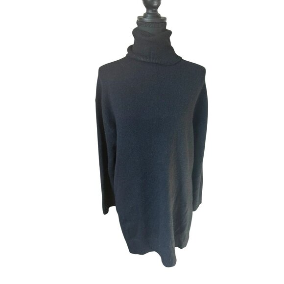 H&M Black Turtleneck Sweater Womens S Recycled Polyester & Acrylic - Picture 2 of 13